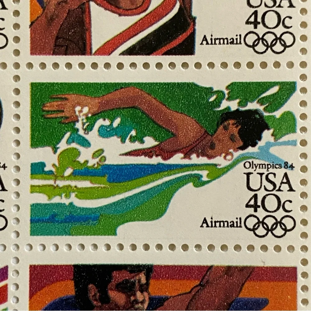1983 40 cent 1984 Olympics Airmail Full Sheet of 50 Scott #C105-C108 Mint NH